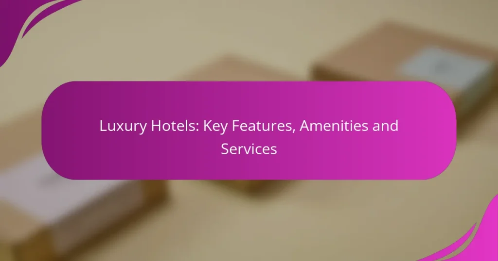 Luxury Hotels: Key Features, Amenities and Services
